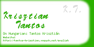 krisztian tantos business card