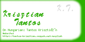 krisztian tantos business card